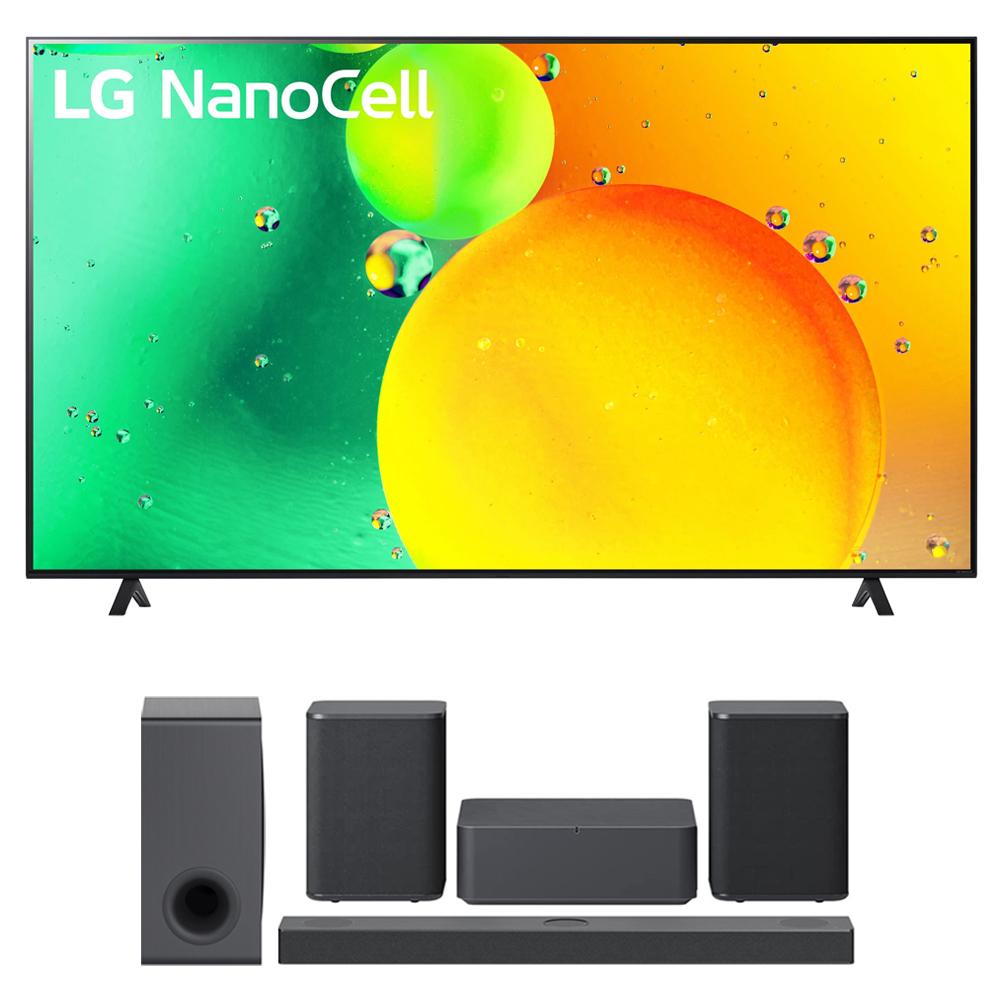 LG 43" HDR 4K UHD Smart NanoCell LED TV 2022 + LG S80QY Soundbar + Rear Speaker Kit