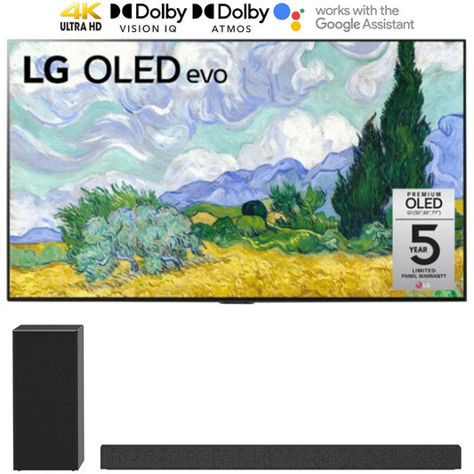LG OLED65G1PUA 65 Inch OLED evo Gallery TV 2021 + LG SP7Y Soundbar + Subwoofer