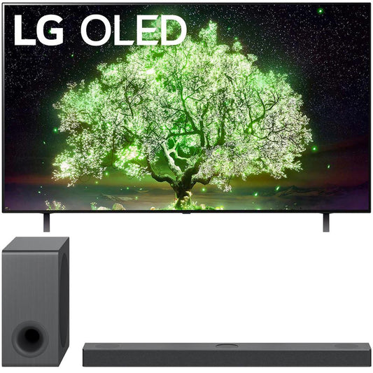 LG 48 Inch A1 Series 4K HDR Smart TV with AI ThinQ 2021 + Sound Bar System
