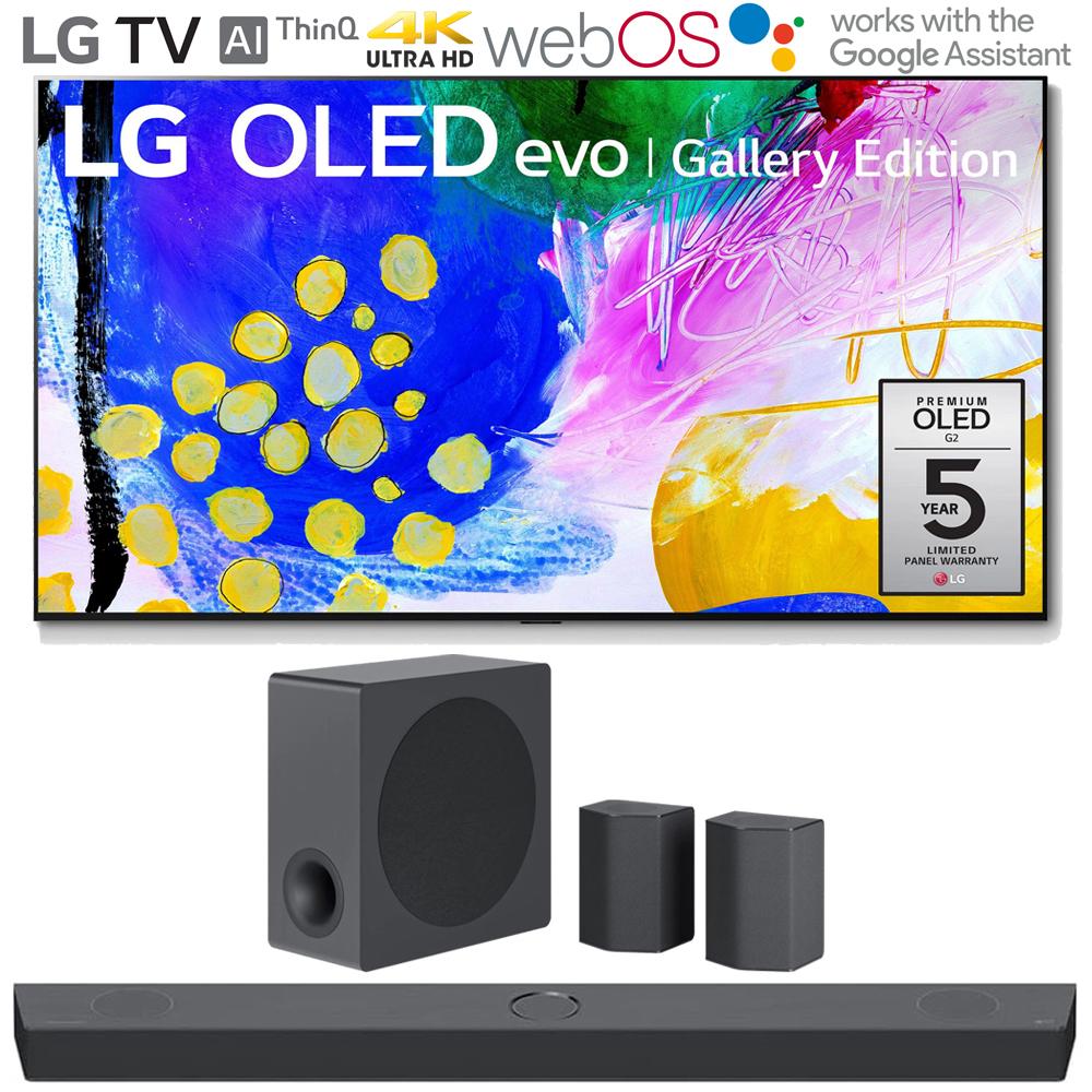 LG OLED77G2PUA 77" HDR 4K Smart OLED TV 2022 w/ LG S95QR High Res Audio Sound Bar